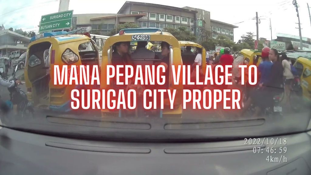 Mana Pepang Village to Surigao City Hall to DepEd Surigao City in a beautiful morning going to work